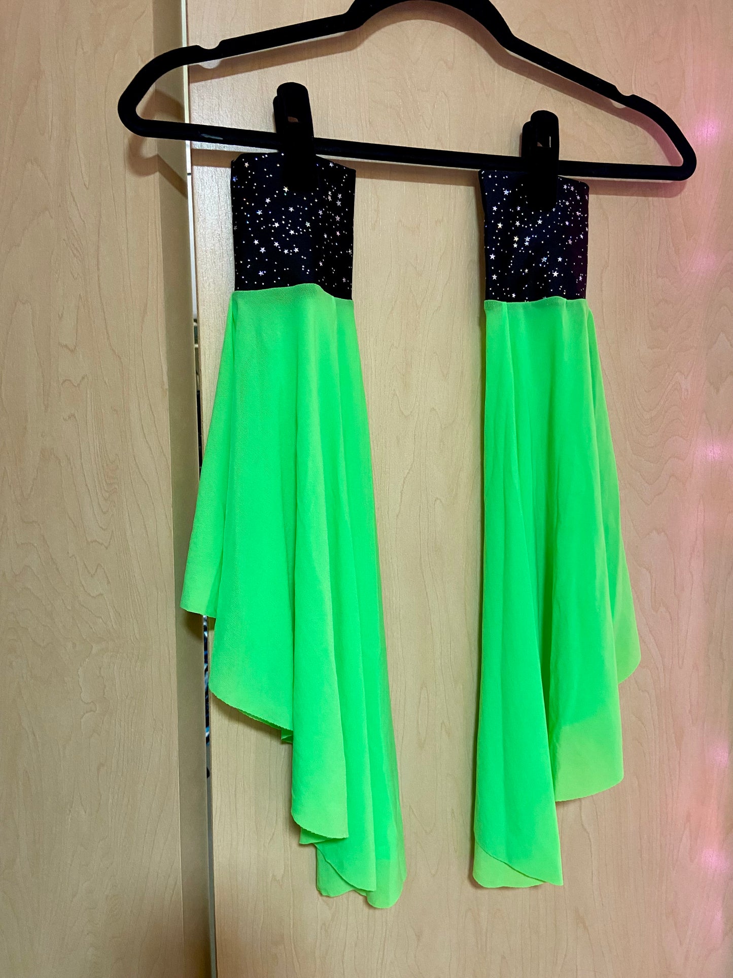 Green Neon Nights Flutter Sleeves (RTS)