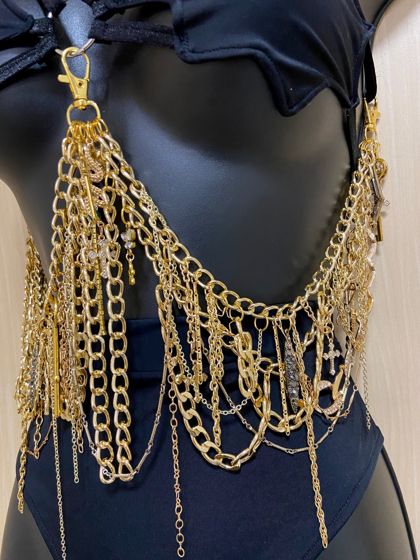 Gold Dripping Body Chain