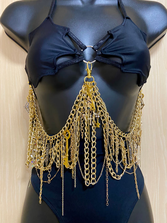 Gold Dripping Body Chain