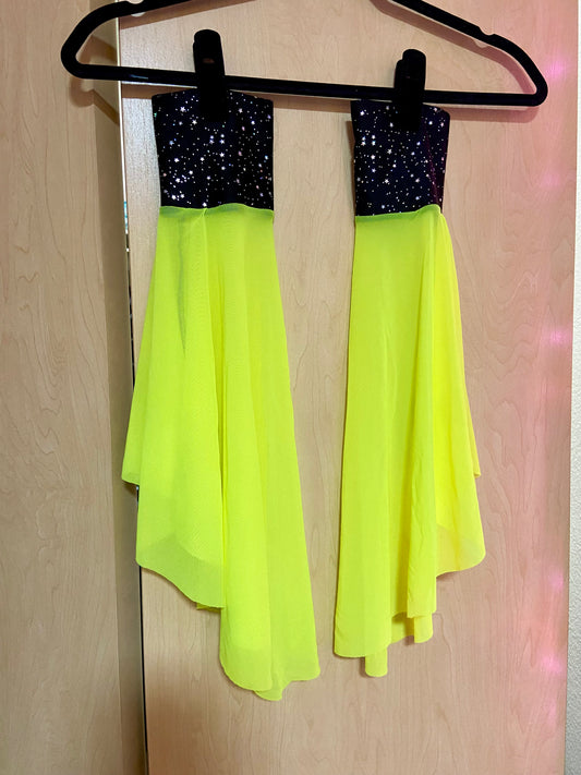 Yellow Neon Nights Flutter Sleeves (RTS)